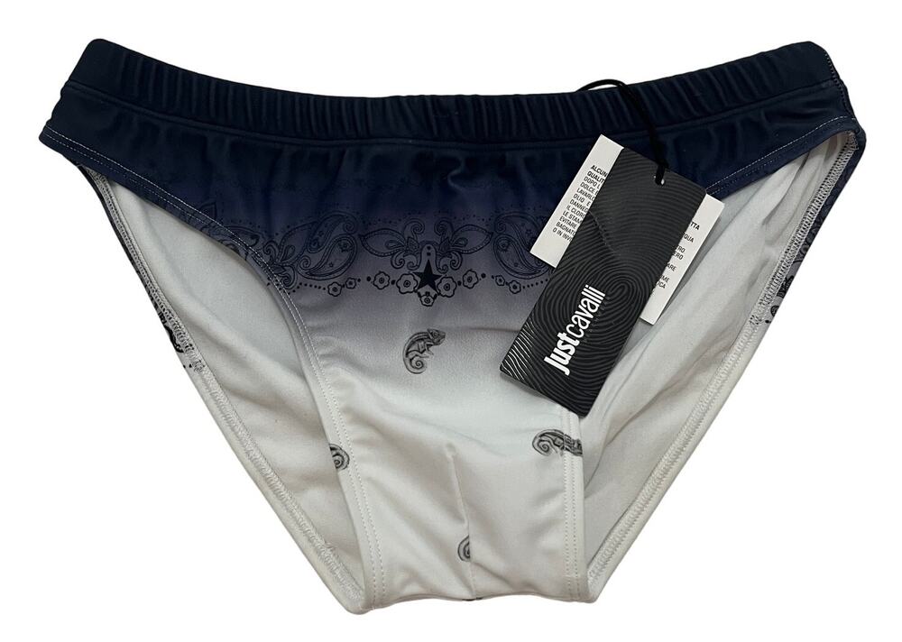 6-52 ROBERTO CAVALLI Just Cavalli Speedo Drawstring Adjustable Blue XL
